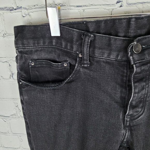 MNML | button fly skinny distressed/ destroyed knee jeans - Picture 4 of 8